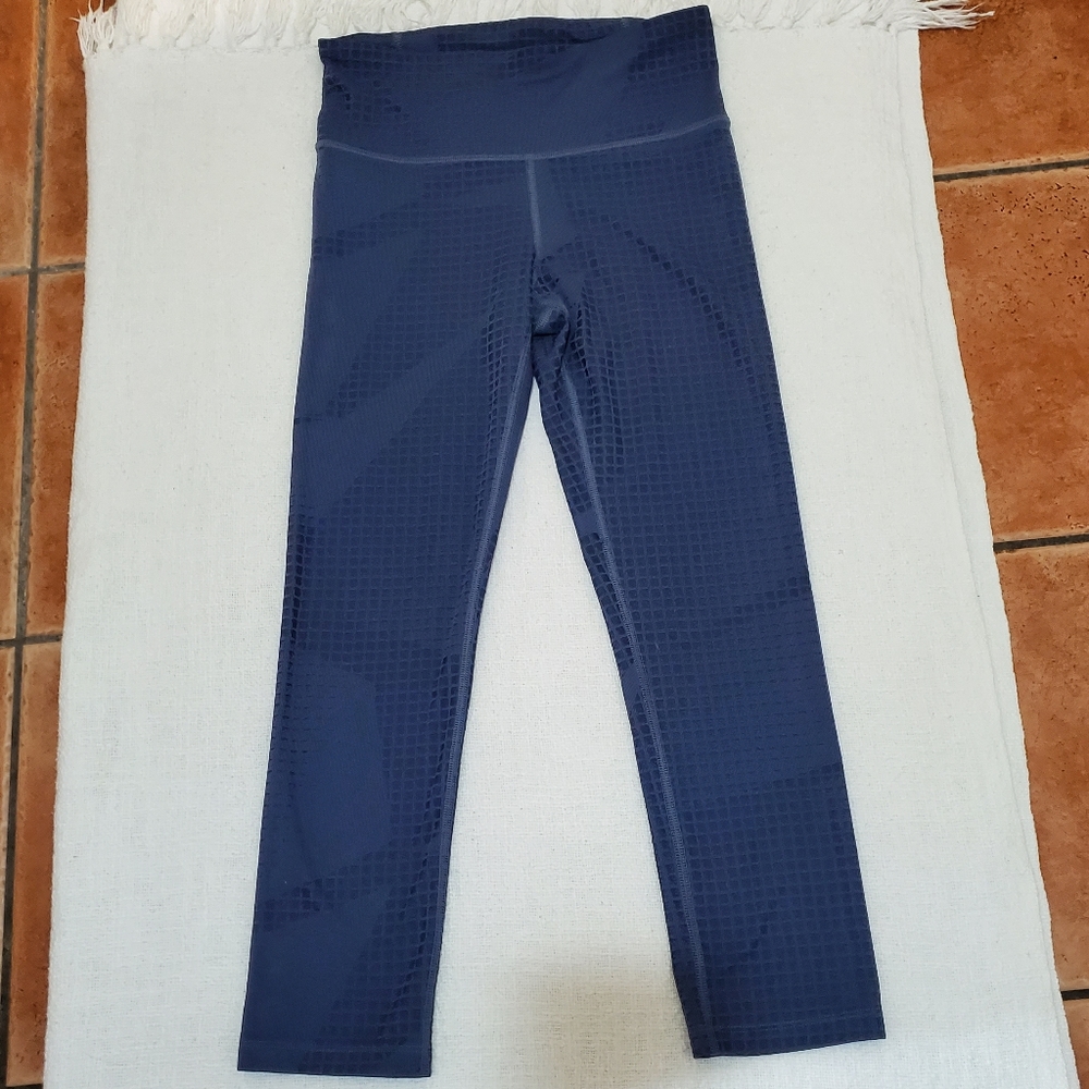 Under Armour Spandex Leggings Navy Blue Size SM